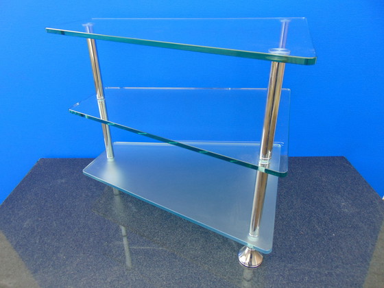 Image 1 of Table d'appoint en verre avec chrome