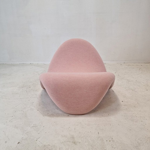 Pair of vintage Tongue chairs in wool fabric by Pierre Paulin for Artifort, 1960