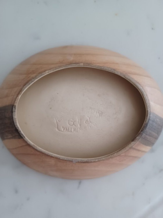 Image 1 of Vallauris Grandjean Jourdan, Faux Bois Bowl