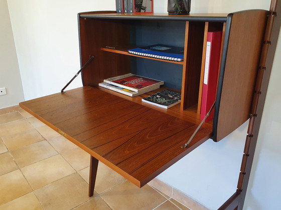 Image 1 of Norwegian Teak Secretary Ergo By Blindheim, 1960S