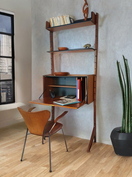 Image 1 of Norwegian Teak Secretary Ergo By Blindheim, 1960S