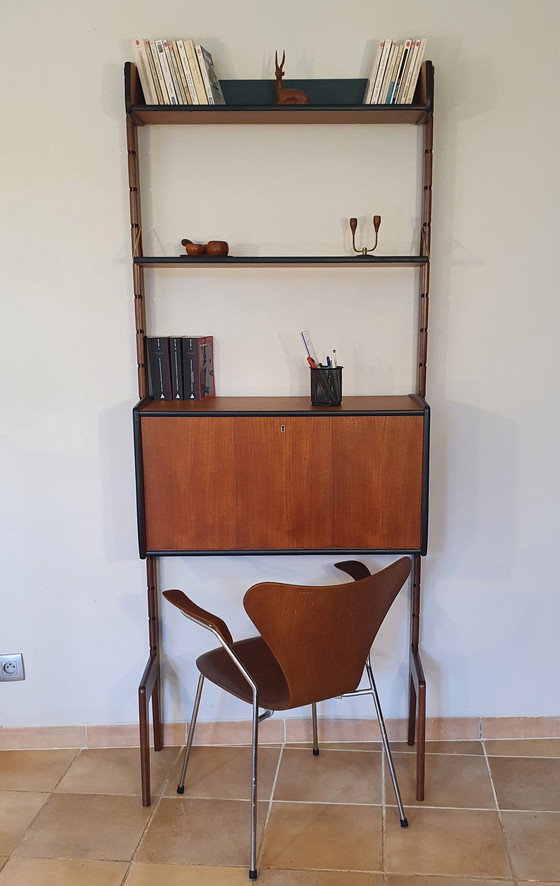 Image 1 of Norwegian Teak Secretary Ergo By Blindheim, 1960S