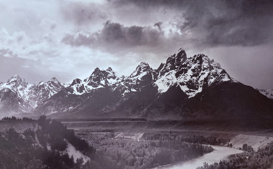 Image 1 of Lithographic Photo Print: Ansel Adams: "The Tetons and the Snake River, 1942"