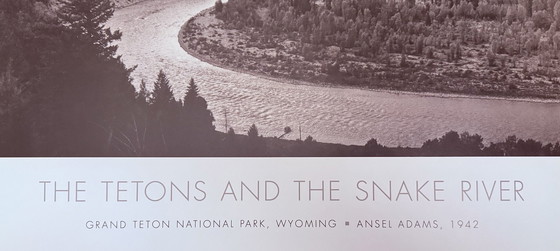 Image 1 of Lithographic Photo Print: Ansel Adams: "The Tetons and the Snake River, 1942"