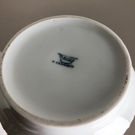 Image 1 of Set of 2 vintage Porcelain Op Art vase by Richard Scharrer for Thomas