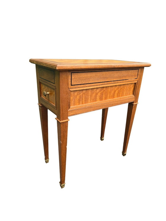 Image 1 of 50's Marquetry Game Table