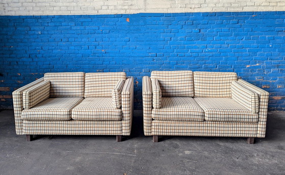 Image 1 of Set Of 2 Retro Sofas - Wool- Denmark