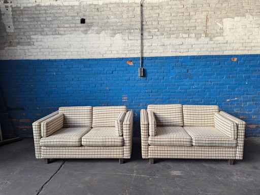 Set Of 2 Retro Sofas - Wool- Denmark