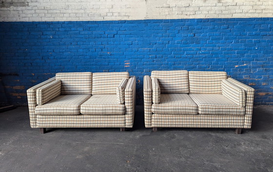 Image 1 of Set Of 2 Retro Sofas - Wool- Denmark