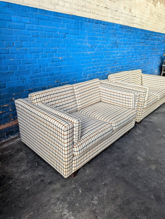 Image 1 of Set Of 2 Retro Sofas - Wool- Denmark