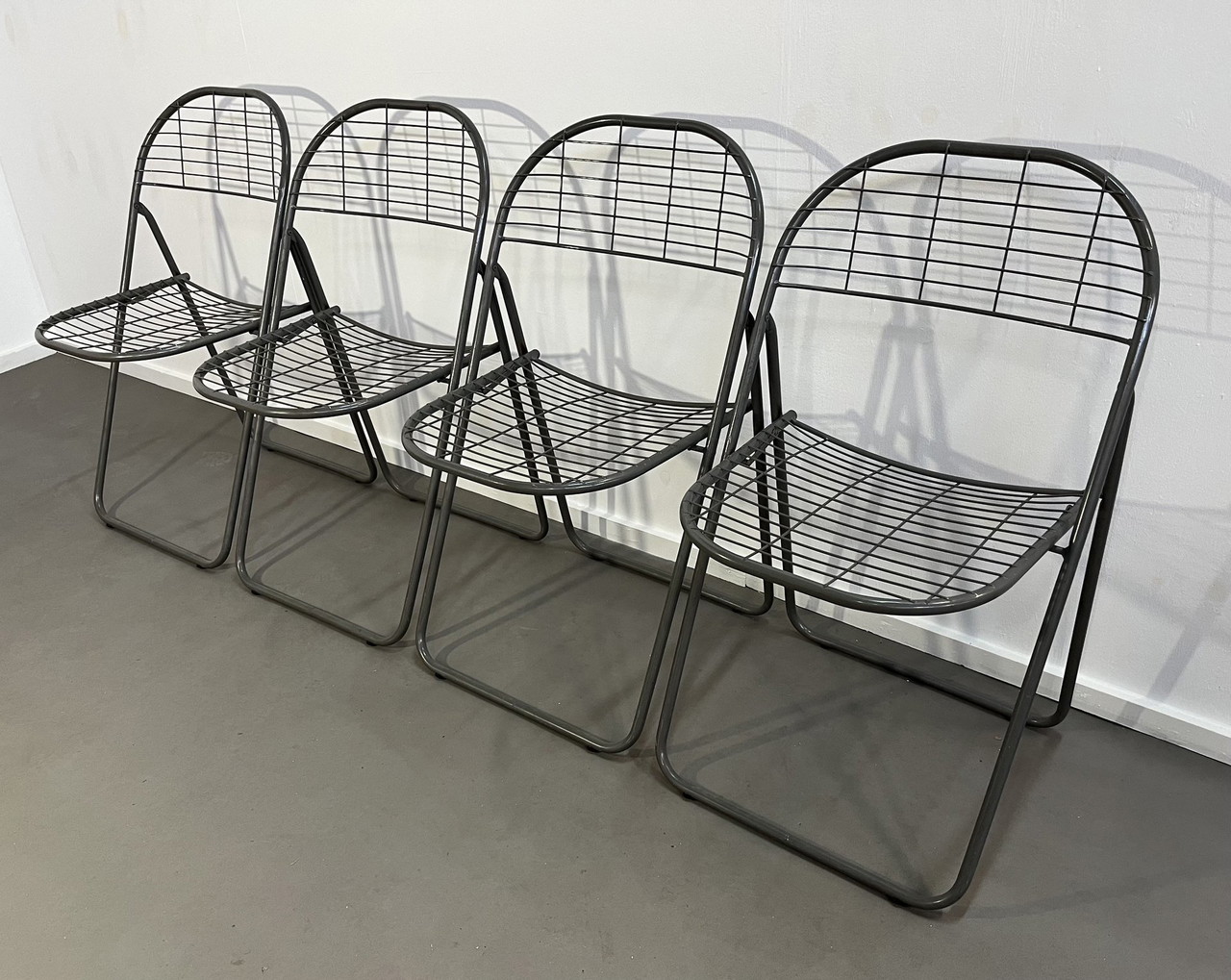 Vintage Niels Gammelgaard Ikea Aland Wire Chairs Seventies