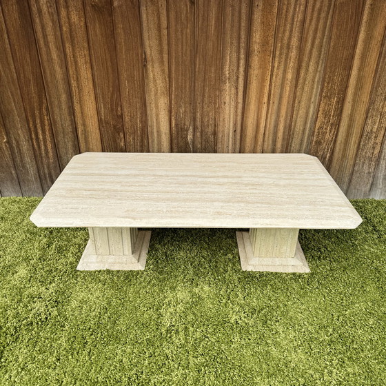 Image 1 of Travertine coffee table