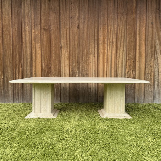 Travertine coffee table