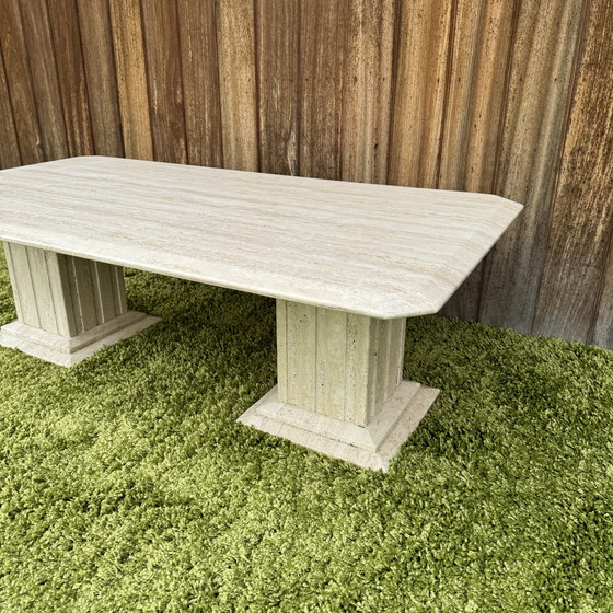 Image 1 of Travertine coffee table