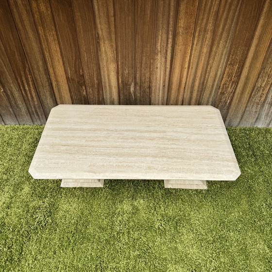 Image 1 of Travertine coffee table