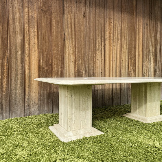 Image 1 of Travertine coffee table