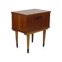 Comodino impiallacciato in teak