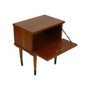 Comodino impiallacciato in teak