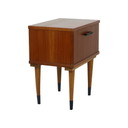 Comodino impiallacciato in teak
