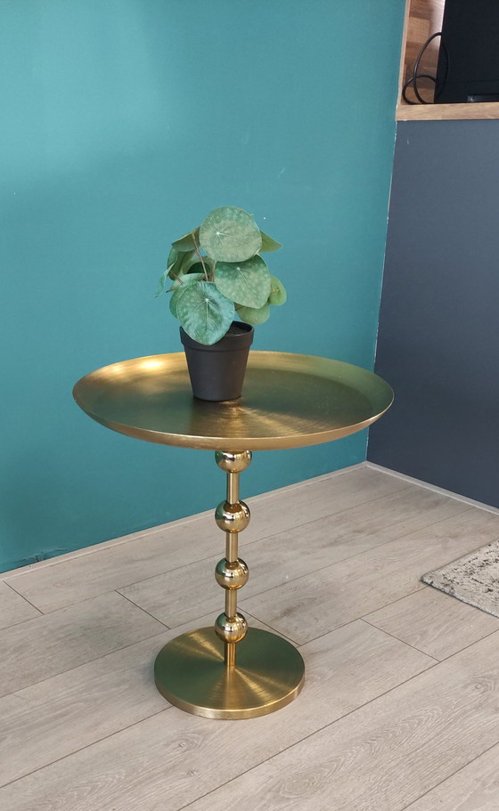 Image 1 of Gold Side Table Metal Glamour