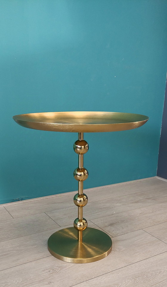 Image 1 of Gold Side Table Metal Glamour