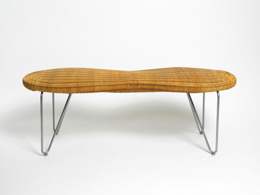 Beautiful Limited Original Rattan Bench "Peanut" From Ikea 1999