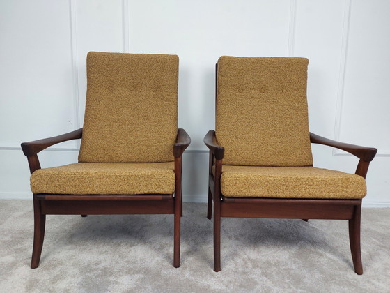 Image 1 of 2x De Ster Gelderland Highback armchairs