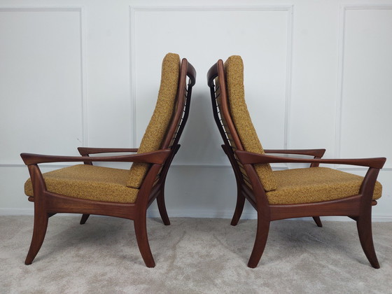 Image 1 of 2x De Ster Gelderland Highback armchairs