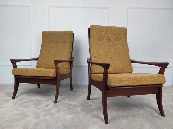 Image 1 of 2x De Ster Gelderland Highback armchairs