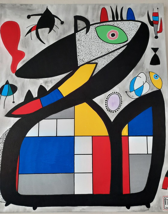 Image 1 of MJ. Marie-Jeanne van de Velde - Miro rencontre Mondrian