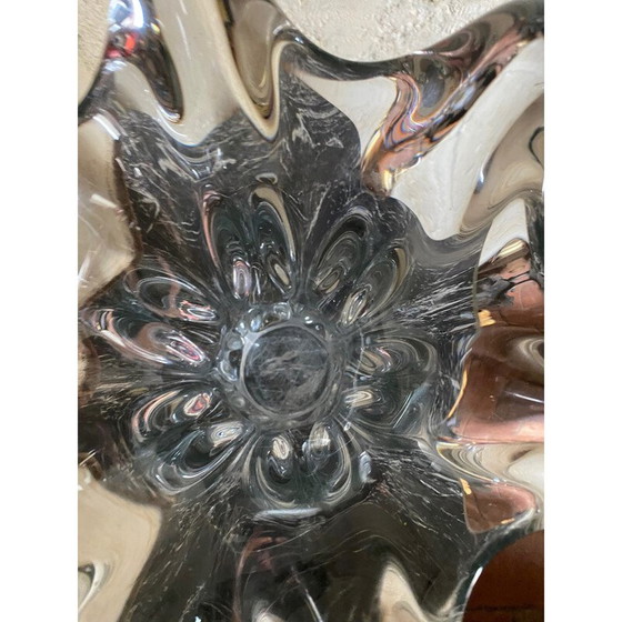 Image 1 of Vintage vase "Giraffe head" from the Vannes crystal factory, 1950