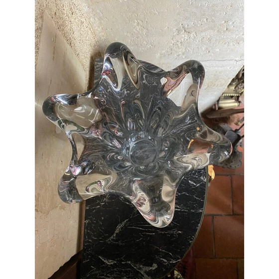Image 1 of Vintage vase "Giraffe head" from the Vannes crystal factory, 1950