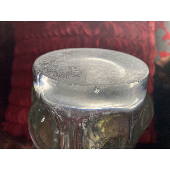 Image 1 of Vintage vase "Giraffe head" from the Vannes crystal factory, 1950