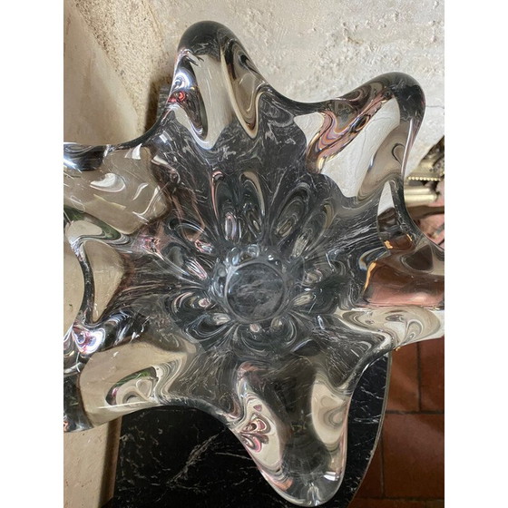 Image 1 of Vintage vase "Giraffe head" from the Vannes crystal factory, 1950