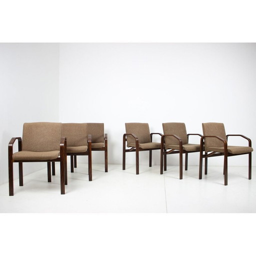 Set of 6 vintage lounge chairs by Národní podnik Holešov for Ton, Czechoslovakia 1993