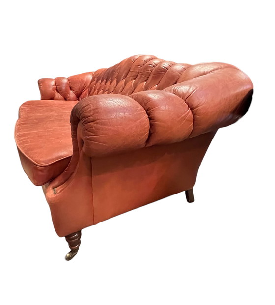 Image 1 of Chesterfield sofa on wheels