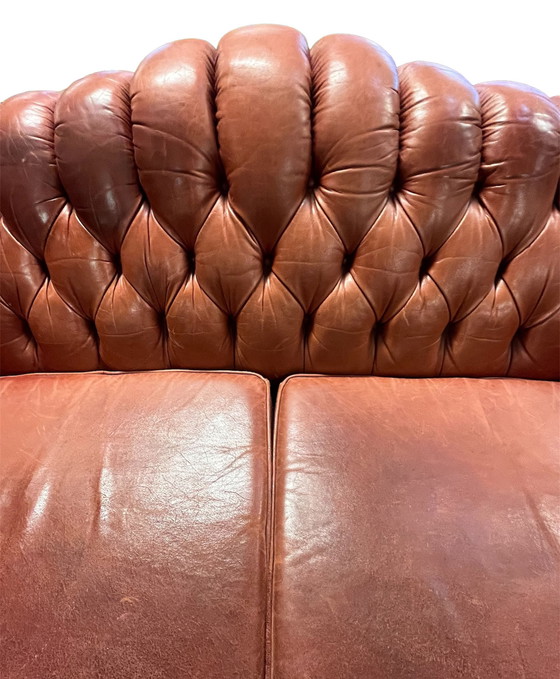 Image 1 of Chesterfield sofa on wheels