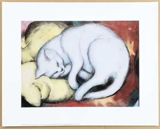 Franz Marc: "Cat On A Yellow Pillow".