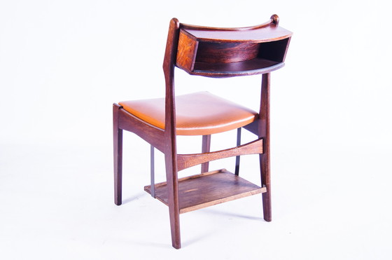 Image 1 of 6x Vintage teak & rosewood design private schoolchairs
