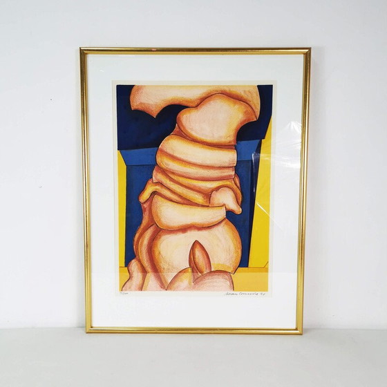 Image 1 of Litografía antigua de Allan Schmidt, Dinamarca, 1971