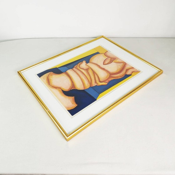 Image 1 of Litografía antigua de Allan Schmidt, Dinamarca, 1971