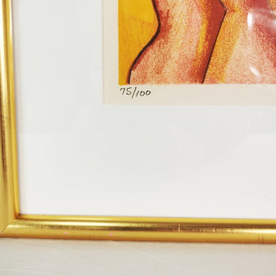 Image 1 of Litografía antigua de Allan Schmidt, Dinamarca, 1971