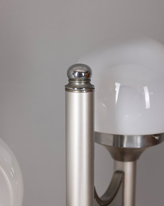 Image 1 of Lampada da terra vintage anni '70 con tre luci in vetro stile Sciolari