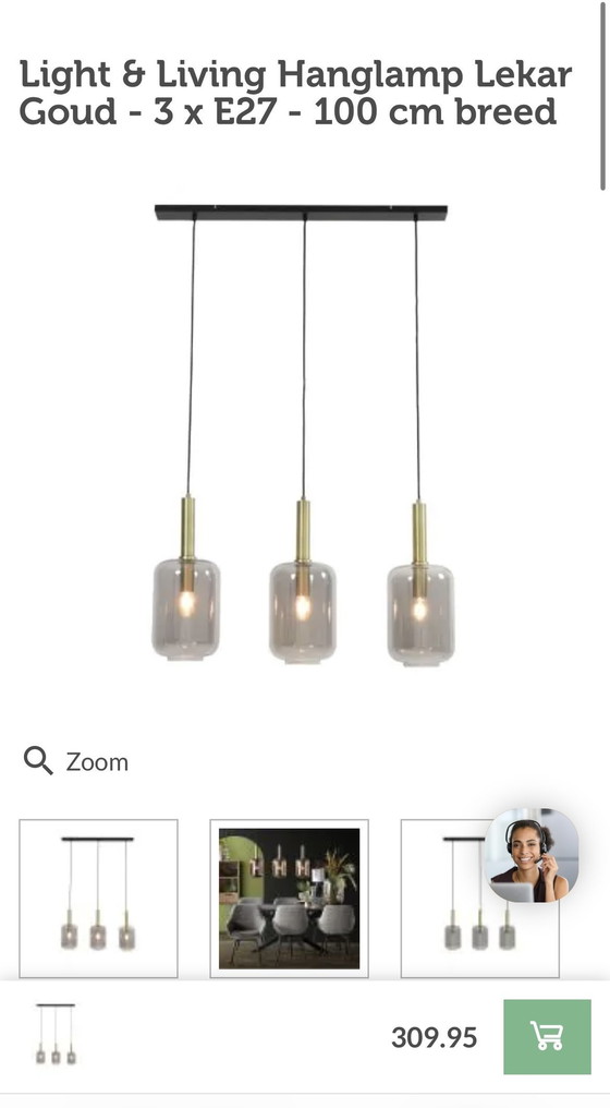 Image 1 of Pendant Lamp Light & Living Lekar