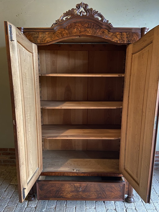 Art Deco Crested Cabinet Walnut