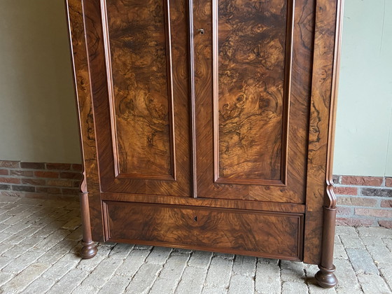 Image 1 of Art Deco Crested Cabinet Walnut