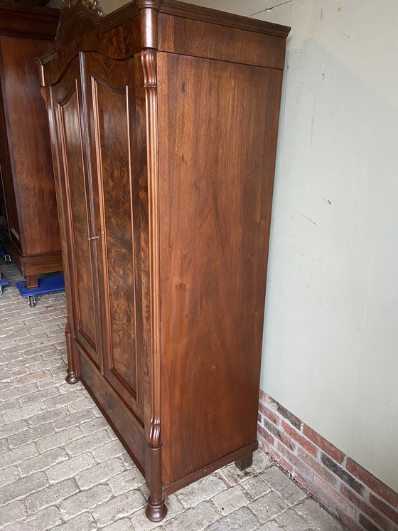 Image 1 of Art Deco Crested Cabinet Walnut