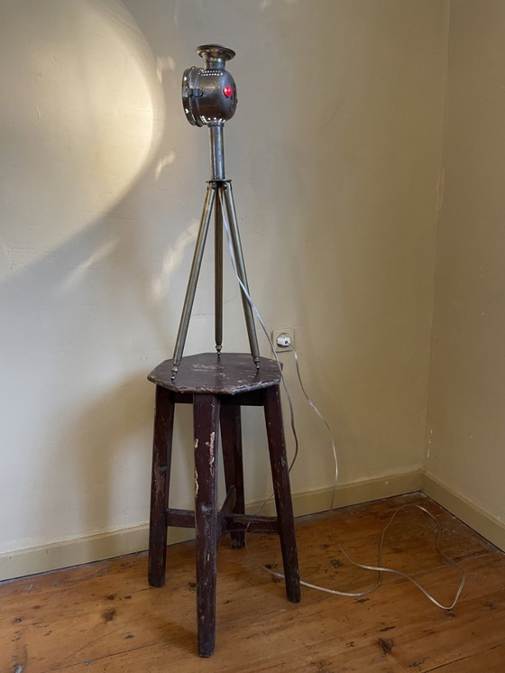 Image 1 of Floor Lamp Floor Lamp Standing Lamp On Old Brass Tripod Fsans