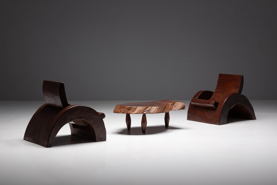 Image 1 of Lounge Chairs And Coffee Table By José Zanine Caldas, Brazil, 1970S