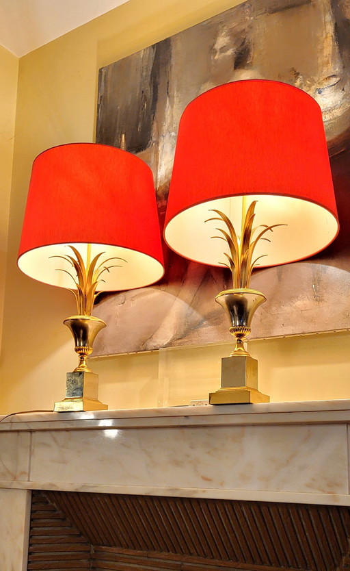 Pair Of Palm Lamps 70S Maison Boulanger